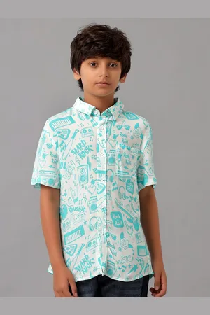 UNDER FOURTEEN ONLY Boys Conversational Printed Cotton Opaque Casual Shirt