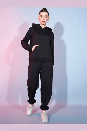 DressBerry Black Hooded Sweatshirt & Joggers