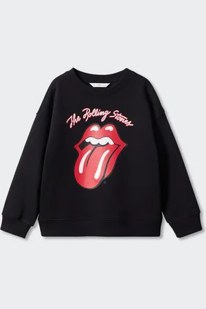MANGO Girls Graphic & Typography Printed Pure Cotton Round-Neck Sweatshirt
