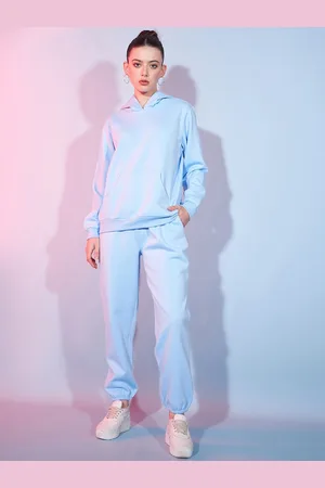 DressBerry Blue Hooded Sweatshirt With Joggers