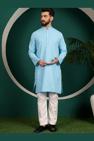 Armaan Ethnic Striped Printed Regular Pure Cotton Kurta with Pyjamas