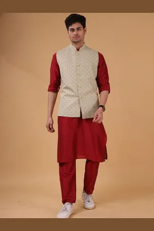 SHIWAM ETHNIX Printed Cotton Linen Nehru Jacket