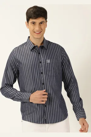 Provogue Original Slim Fit Vertical Striped Pure Cotton Casual Shirt