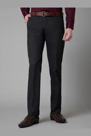 CANTABIL Men Mid-Rise Flat-Front Regular Fit Formal Trousers