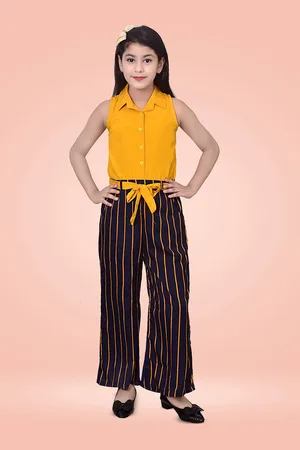 BAESD Girls Striped Basic Jumpsuit