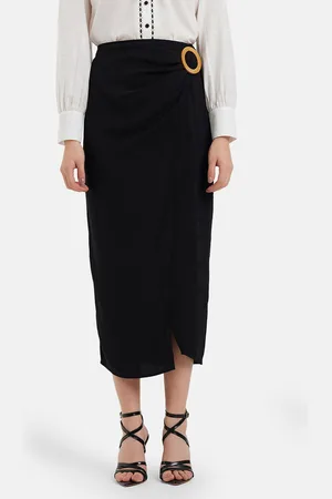 Kazo Michelle Wrap Midi Skirt