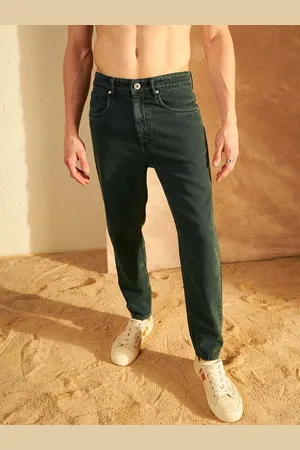 DENNISON Men Comfort Mom Fit Clean Look Cotton Jeans