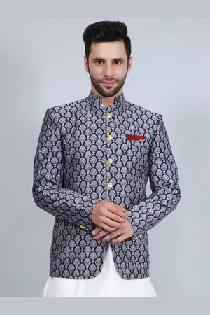Wintage Ethnic Printed Bandhgala Blazer