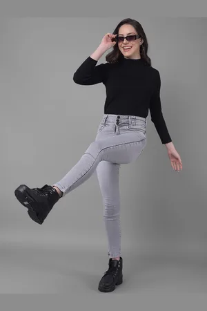 Crimsoune Club Women Mid-Rise Skinny Fit Clean Look Stretchable Jeans