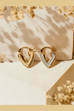 Salty 14k Gold-Plated Contemporary Hoop Earrings