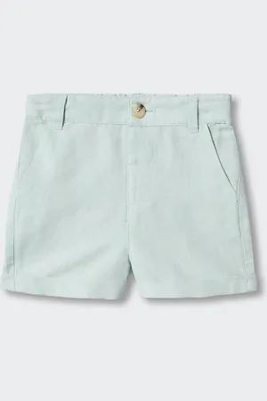 MANGO Boys High-Rise Linen Shorts