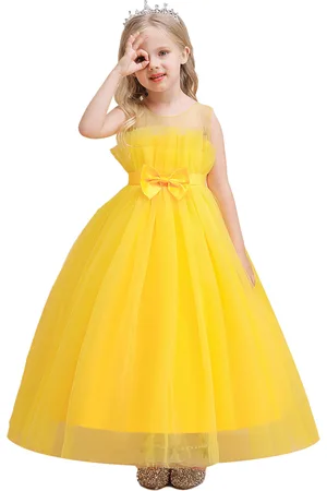 Stylecast Girls Round Neck Sleeveless Semi Sheer Flared Maxi Dress