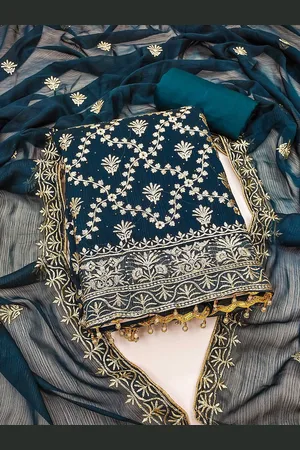 Kalini Ethnic Motifs Embroidered Unstitched Dress Material
