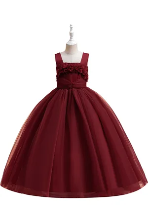 Stylecast Girls Maroon Maxi Party Dress