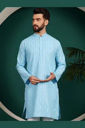Armaan Ethnic Mandarin Collar Block Print Cotton Kurta