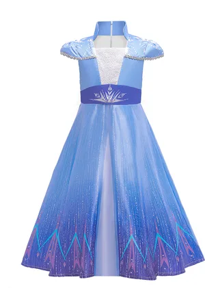 Stylecast Girls Blue Embellished Cape Sleeves Party Shirt Maxi Dress