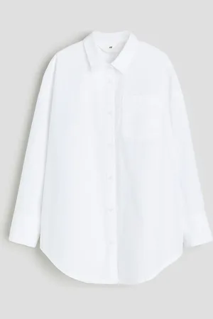 H&M Girls Pure Cotton Poplin Shirt