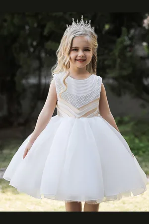 Stylecast Girls White Embellished Balloon Party Dress