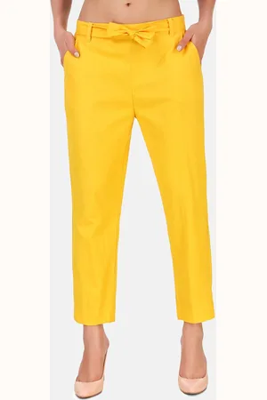 BAESD Women High Rise Cotton Cigarette Trousers