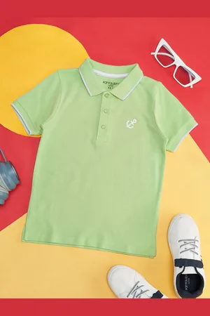 Pantaloons Boys Polo Collar Applique Cotton T-shirt