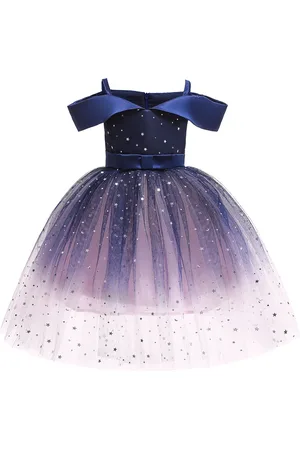 Stylecast Girls Blue Embellished Balloon Party Dress
