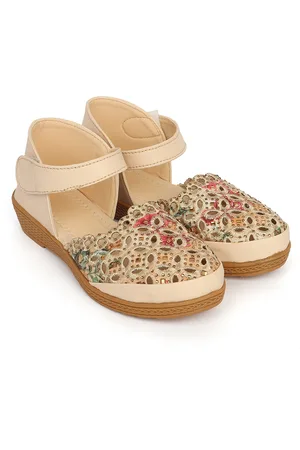 BAESD Girls Embellished Ethnic Comfort Sandals