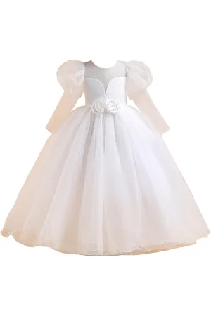 Stylecast Girls White Self Design A Line Maxi Dress