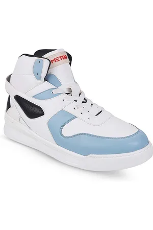 Metro Men Colourblocked Round Toe Mesh Sneakers
