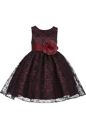 BAESD Girls Satin Fit & Flare Party Dress