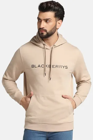 Blackberrys Typography Printed Hooded Cotton Pullover Sweatshirt
