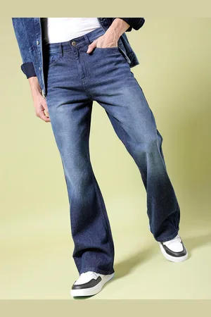 The Indian Garage Co Men Bootcut Heavy Fade Mid Rise Cotton Jeans