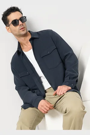 Celio Spread Collar Long Sleeves Classic Casual Shirt