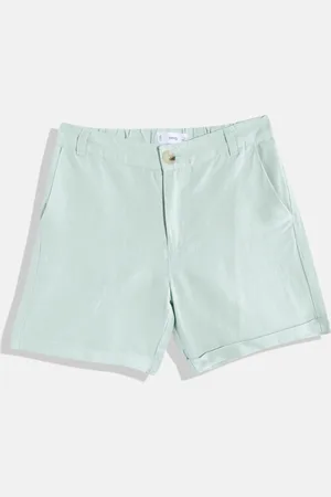 MANGO Boys High-Rise Linen Shorts