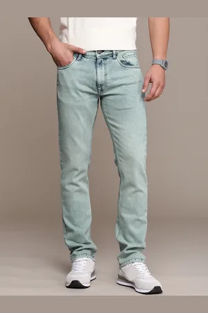 WROGN Men Straight Fit Light Fade Stretchable Jeans