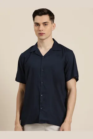 HANCOCK Relaxed Cuban Collar Short Sleeves Casual Shirt