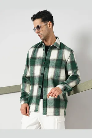 Celio Spread Collar Long Sleeves Classic Checked Casual Shirt
