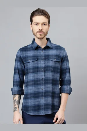 Woodland Tartan Checked Long Sleeves Flannel Pure Cotton Casual Shirt
