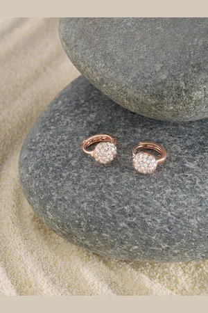 Ami Rose Gold-Plated Contemporary Studs Earrings
