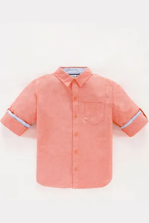 edheads Boys Roll-Up Sleeves Oxford Cotton Casual Shirt