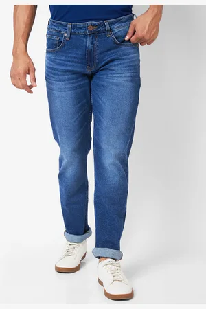 SPYKAR Men Relaxed Fit Clean Look Whiskers Cotton Jeans