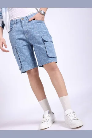 The Indian Garage Co Men Checked Mid-Rise Cargo Shorts