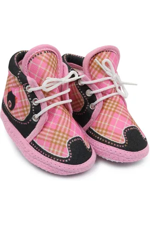 BAESD Infant Boys Checked Cotton Anti-Slip Booties