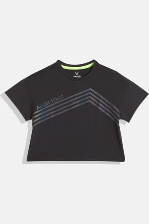 Allen Solly Girls Striped Boxy T-shirt