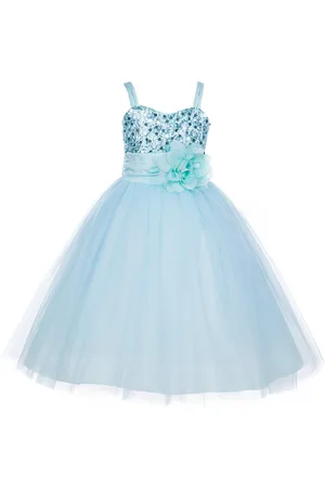 BAESD Girls Embellished Fit & Flare Party Dress