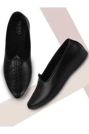 FAUSTO Men Textured Slip On Lightweight Mojaris
