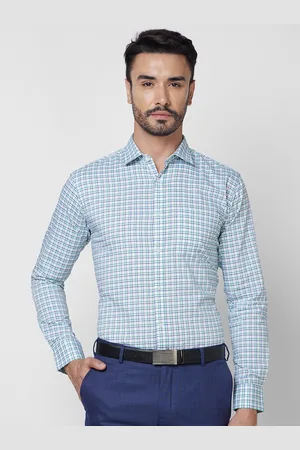 Park Avenue Slim Fit Checked Cotton Formal Shirt