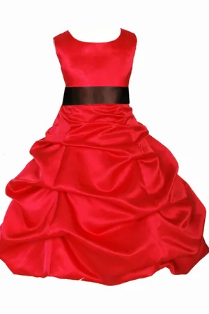 BAESD Girls Satin Fit & Flare Party Dress