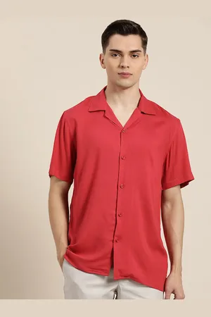 HANCOCK Relaxed Cuban Collar Short Sleeves Casual Shirt