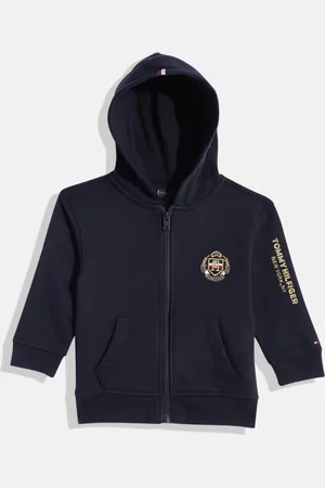 Tommy Hilfiger Boys Navy Blue Hooded Sweatshirt