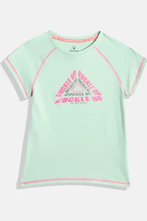 Allen Solly Girls Typography Print Pure Cotton T-shirt
